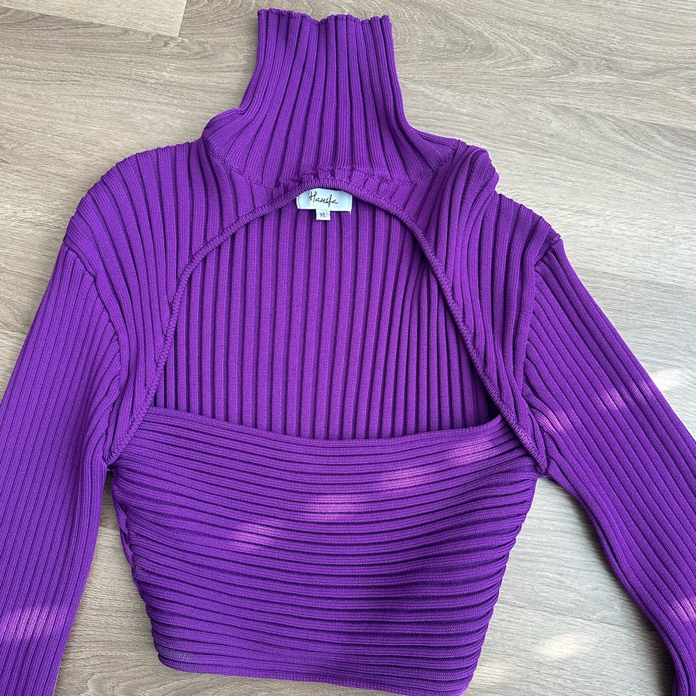 Hanifa Tori Sweater Purple XL